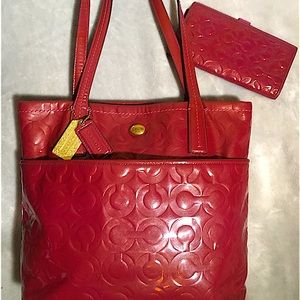 Coach Peyton Embossed Patent Leather Tote